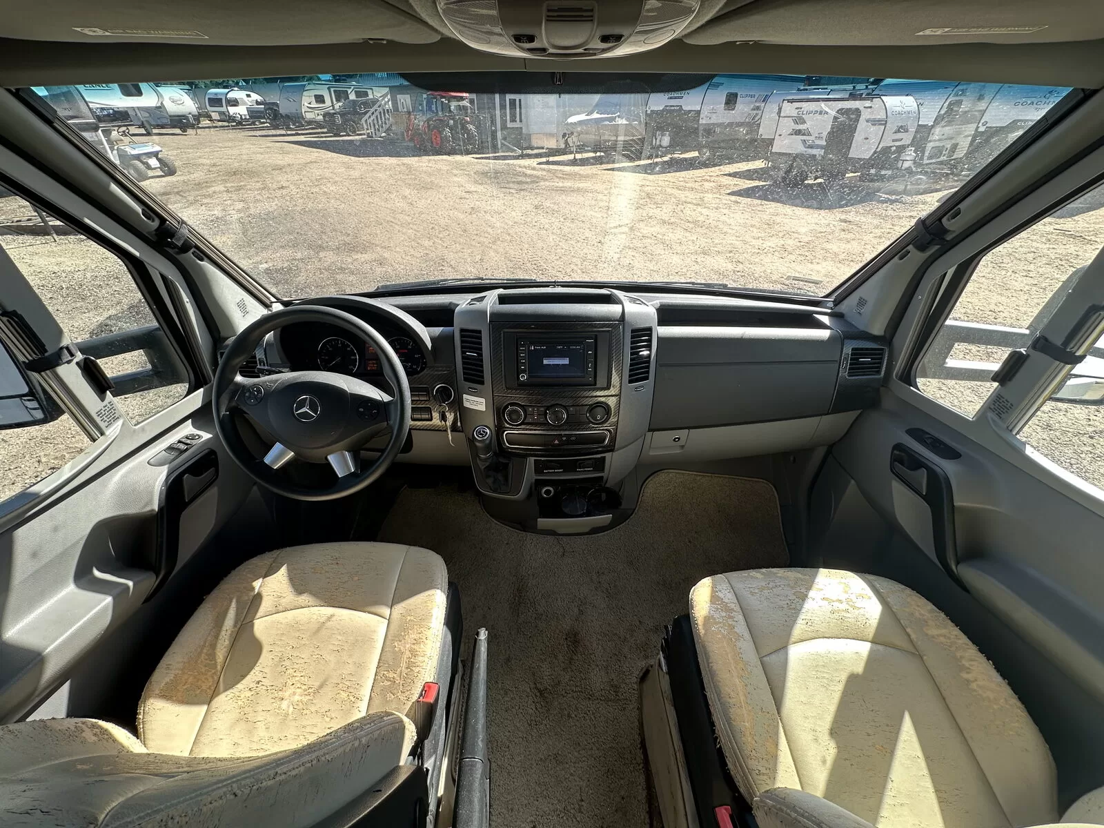 2015 Winnebago 24M Class B+ master bedroom at All Star Rv in Littleton, CO