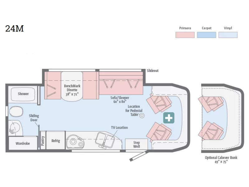 2015 Winnebago 24M Class B+ floor plan diagram at All Star Rv in Littleton, CO