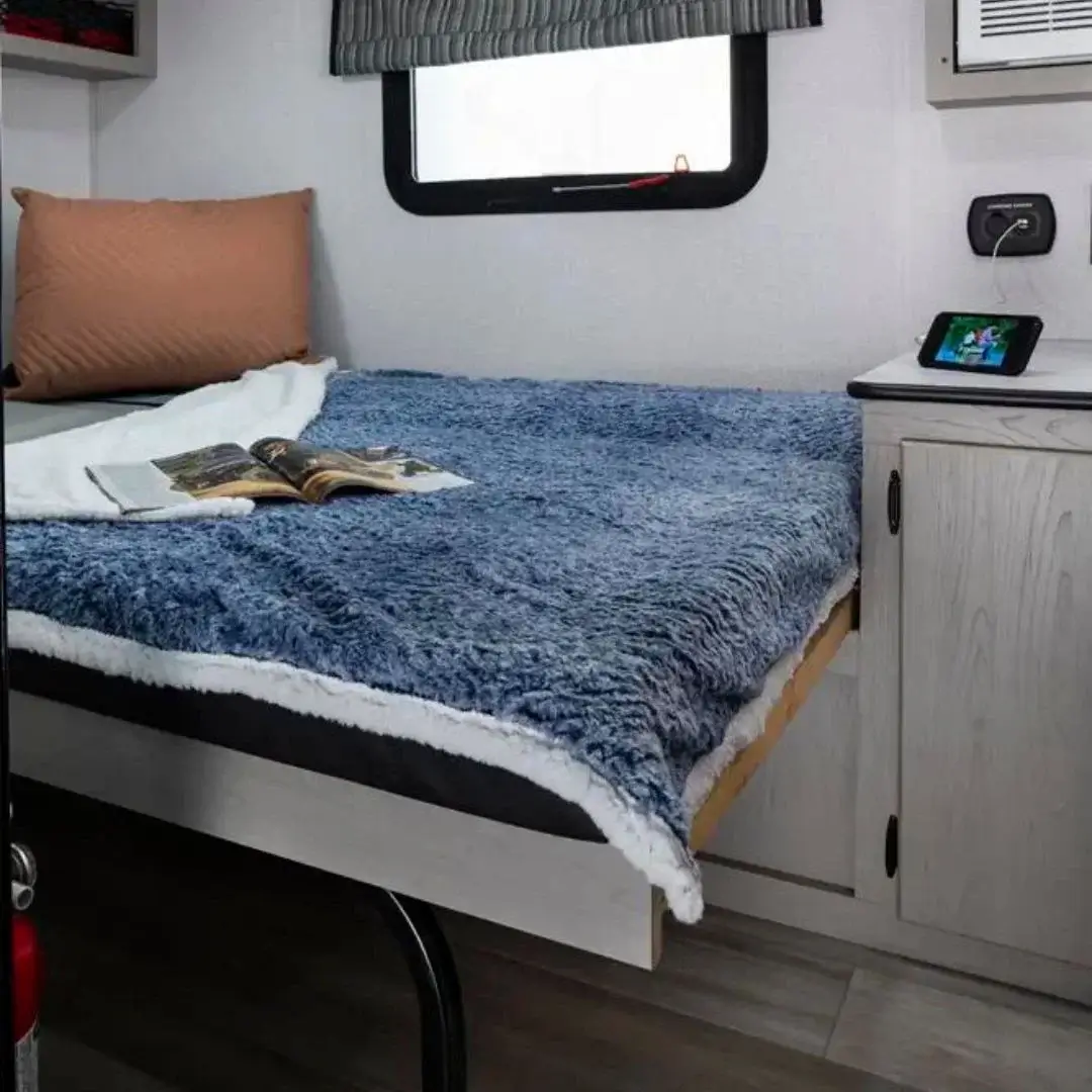 Cozy RV bedroom interior